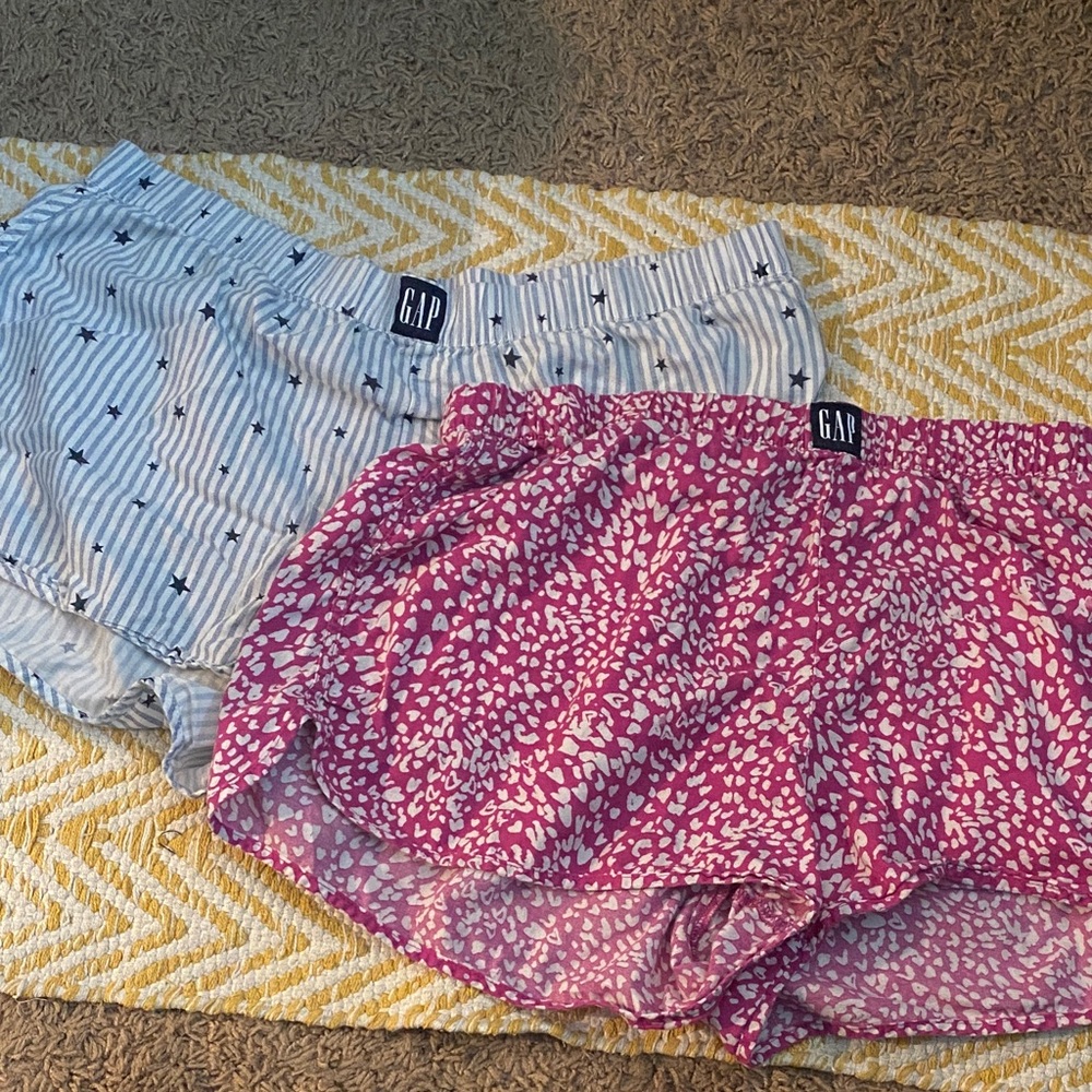 GAP Blue Striped and Pink Patterned PJ Boxer Shorts